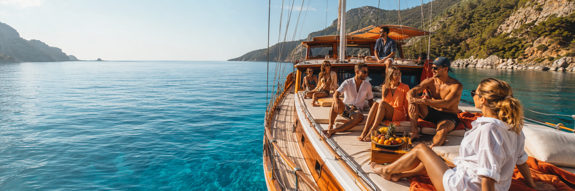 Gulet cruise content moment in Turkey