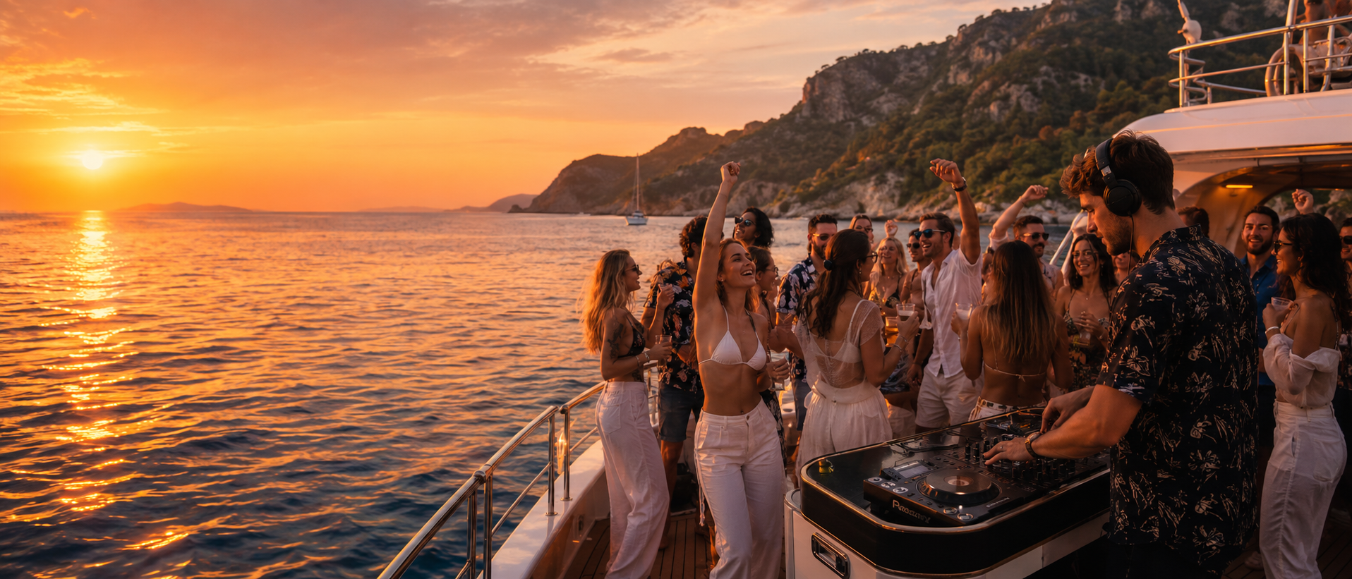 DJ session on a gulet in Turkey